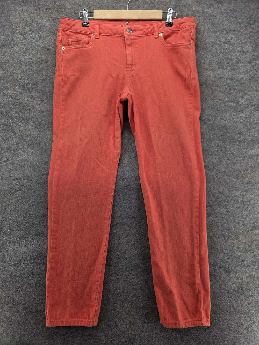 Michael Kors Pants Womens 12 Orange Jegging Slim Stretch Pockets 31 In